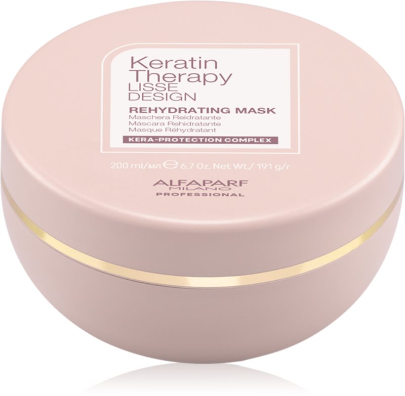 Alfaparf Milano Keratin Therapy Lisse Design masca rehidratanta pentru un par stralucitor si catifelat 200 ml