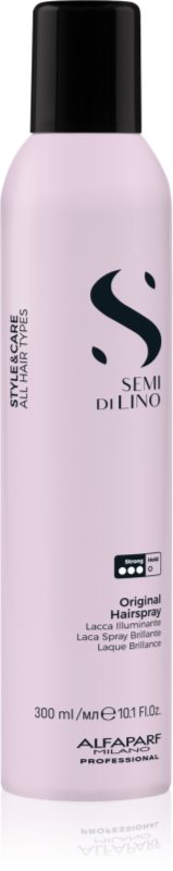 Alfaparf Milano Semi di Lino Style&Care Original Hairspray fixativ puternic pentru stralucire pentru toate tipurile de par 300 ml