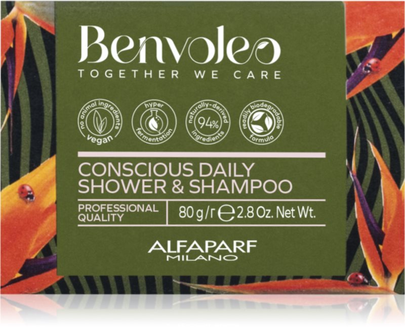 Alfaparf Milano Benvoleo Daily șampon organic solid 3 in 1 80 g