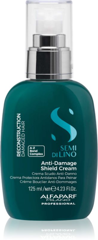 Alfaparf Milano Semi di Lino Reconstruction Anti-damage Shield Cream balsam pentru regenerarea părului pentru par normal si rezistent 125 ml