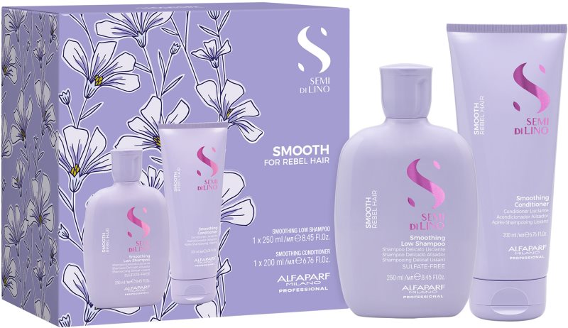 Alfaparf Milano Semi di Lino Smooth Kit set pentru par indisciplinat