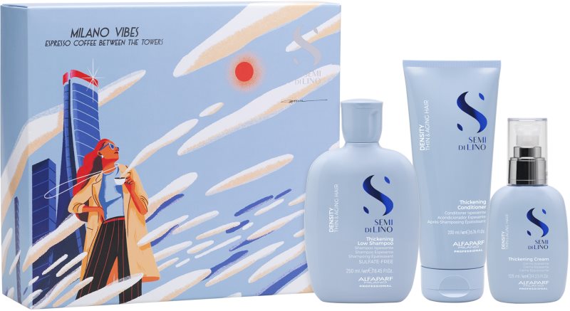 Alfaparf Milano Semi di Lino Density Holiday Kit set cadou pentru par fin