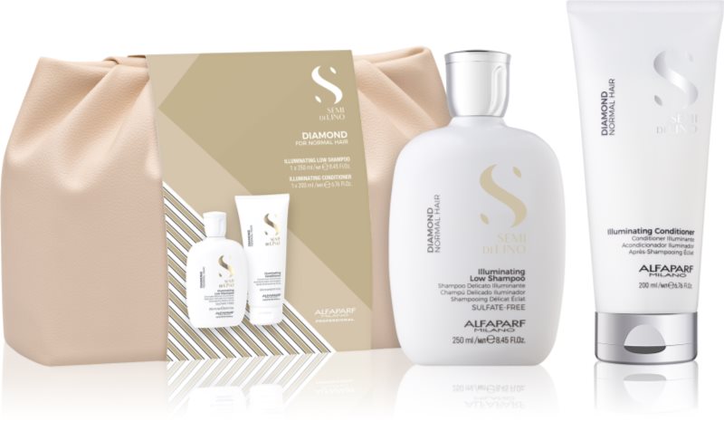 Alfaparf Milano Semi di Lino Diamond Duo Kit set cadou pentru luminozitate si hidratare 2 buc