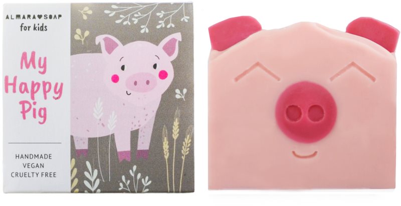 Almara Soap My Happy Pig sãpun lucrat manual cu aroma de pere cu arome de pere pentru copii 100 g