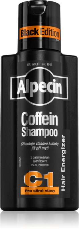 Alpecin Coffein Shampoo C1 Black Edition sampon pe baza de cofeina pentru barbati pentru stimularea creșterii părului