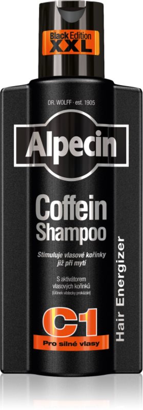 Alpecin Coffein Shampoo C1 Black Edition sampon pe baza de cofeina pentru barbati pentru stimularea creșterii părului