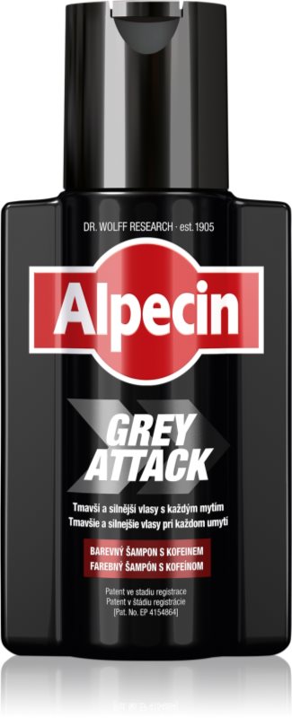 Alpecin Grey Attack sampon pe baza de cafeina împotriva părului gri pentru bărbați 200 ml