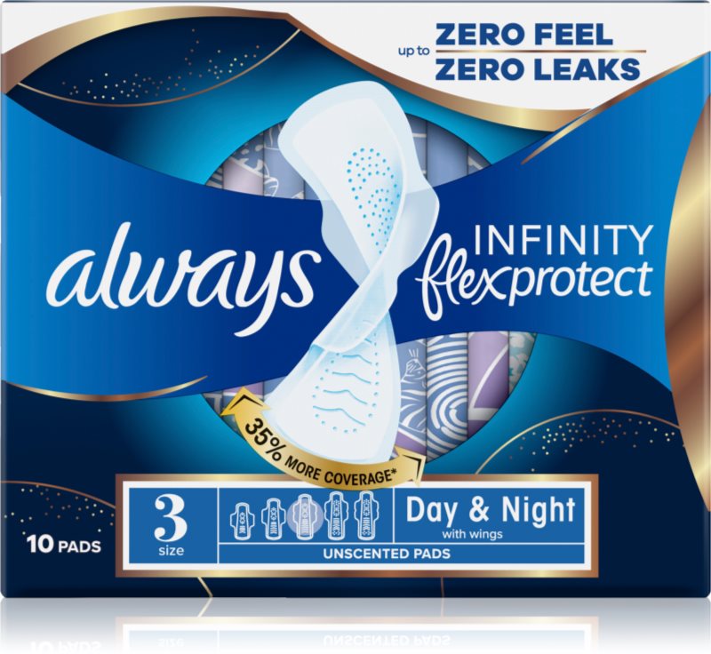Always Infinity Day & Night absorbante ziua și noaptea 10 buc