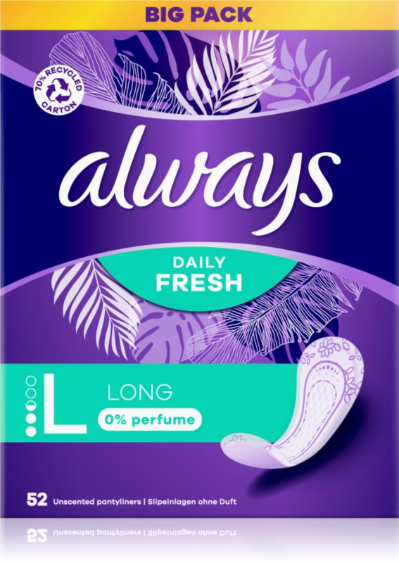 Always Daily Fresh Long absorbante fara parfum 52 buc