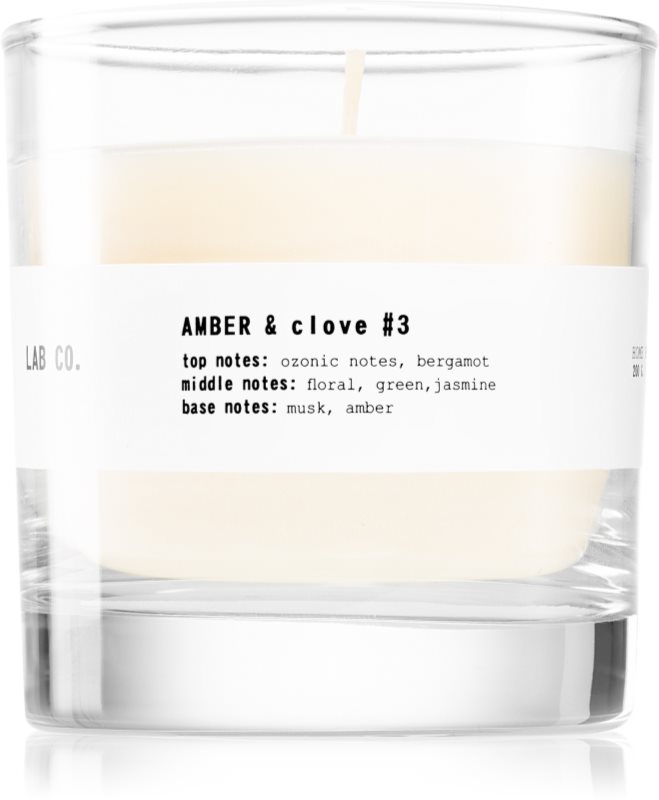 The Olphactory Lab Co. Amber & Clove lumânare parfumată 200 g