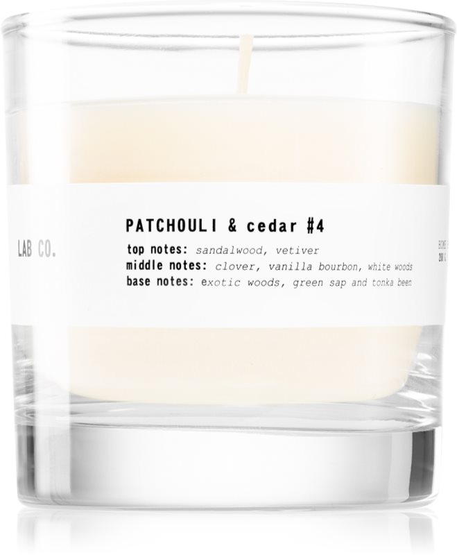 The Olphactory Lab Co. Patchouli & Cedar lumânare parfumată 200 g