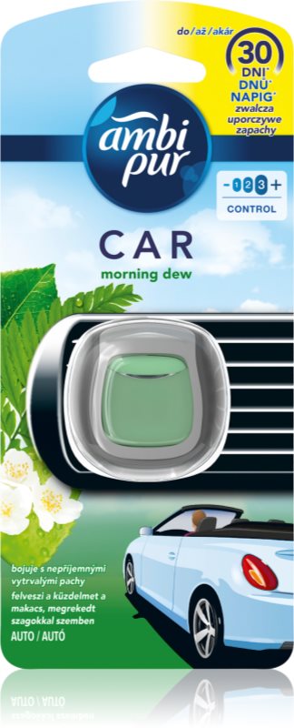 AmbiPur Morning Dew odorizant de camera pentru mașină 2 ml