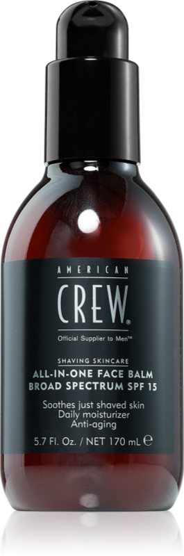 American Crew Shave & Beard ALL-IN-ONE Face Balm Broad Spectrum SPF 15 balsam după bărbierit SPF 15 170 ml