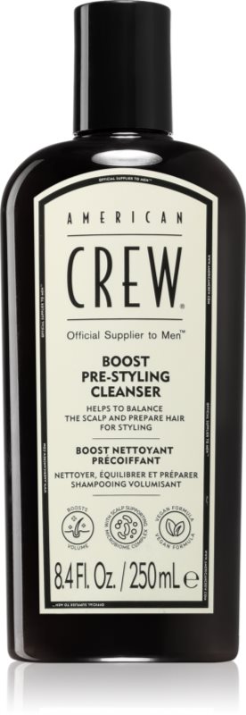 American Crew Boost Pre-styling Cleanser șampon pentru par fin pentru bărbați 250 ml