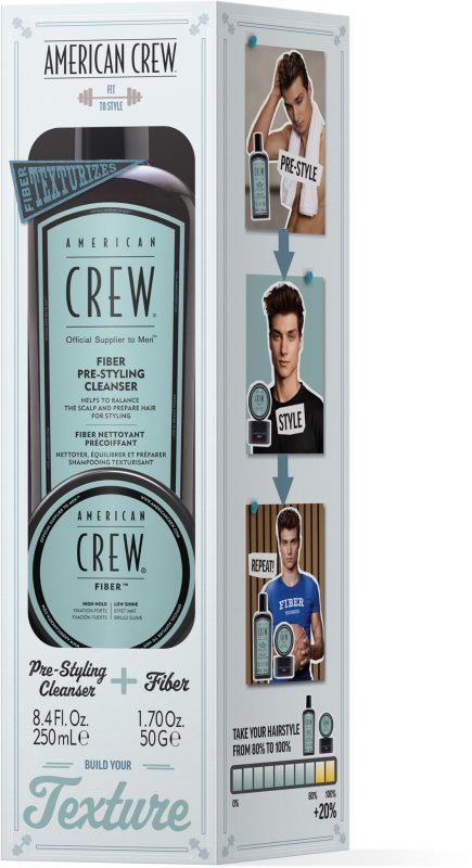 American Crew Fiber Duo - Giftset set cadou pentru păr pentru bărbați 1 buc