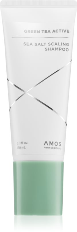 AMOS PROFESSIONAL Green Tea Active Sea Salt Scaling Shampoo Șampon împotriva căderii părului cu sare de mare 150 ml