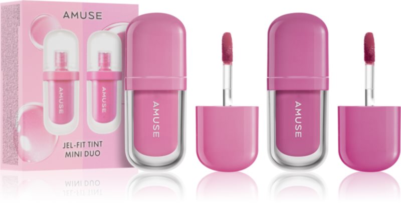 AMUSE Jel-Fit Tint Mini Duo set de luciu de buze hidratant culoare Cool Tone 2x1.5 ml