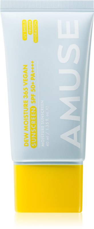 AMUSE Dew Moisture 365 Vegan Sunscreen fluid pentru fata cu protectie solara cu efect de hidratare 40 ml
