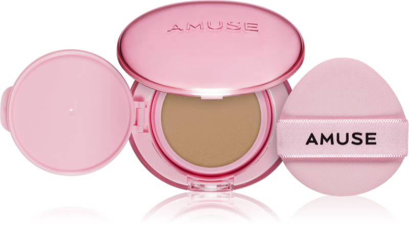 AMUSE Dew Power Vegan Cushion burete cu machiaj de lungă durată pentru strălucirea și netezirea pielii