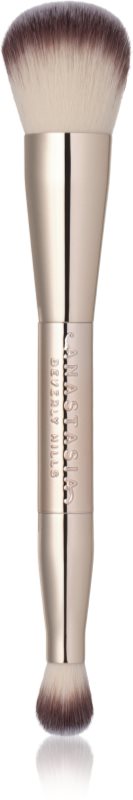 Anastasia Beverly Hills Impeccable Foundation & Face Brush pensulă pentru fond de ten universală, cu două capete 1 buc