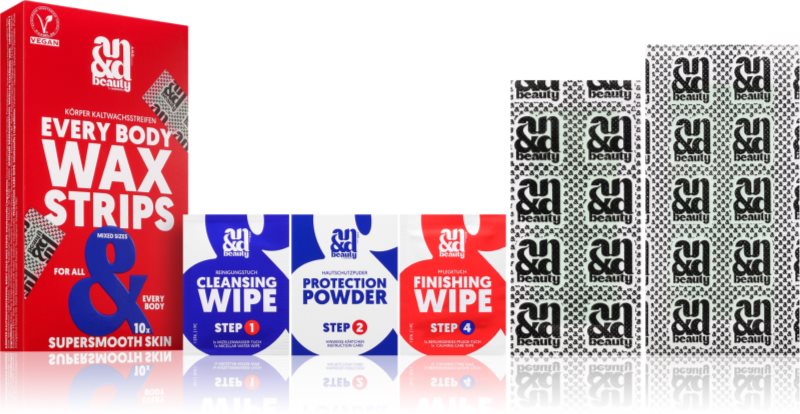 A.N.D. Beauty Wax Strips Every Body benzi depilatoare cu ceara rece pentru corp 2x10 buc