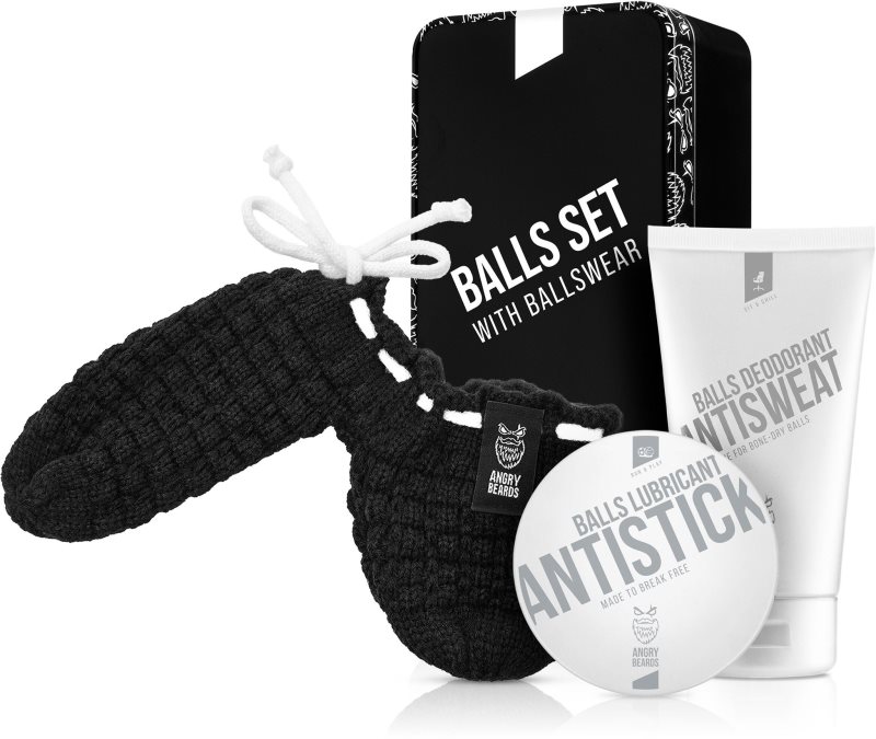 Angry Beards Antisweat & Antistick Balls Set set cadou pentru barbati