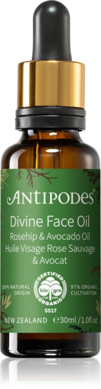 Antipodes Divine Face Oil Rosehip & Avocado Oil ser protector impotriva primelor semne de imbatranire ale pielii