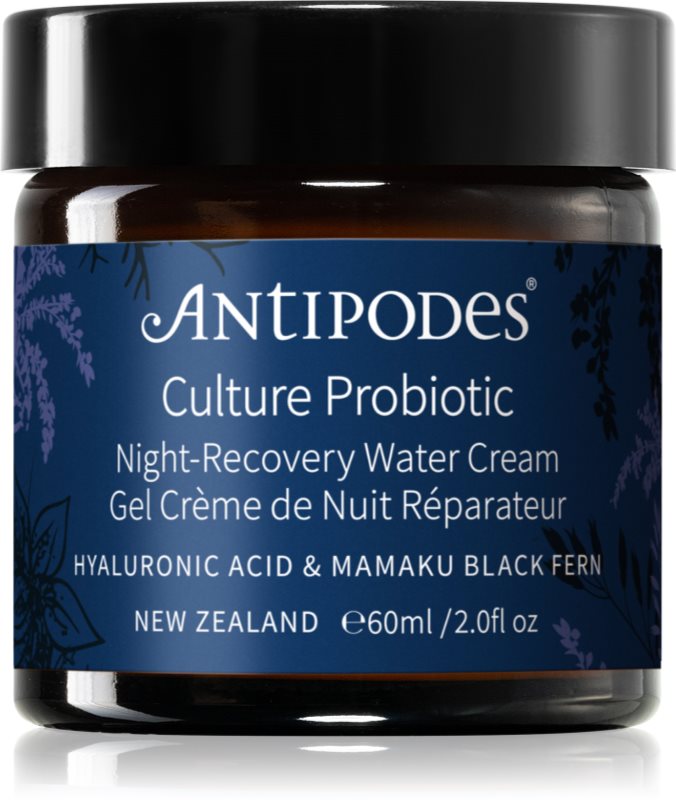 Antipodes Culture Probiotic Night Recovery Water Cream Crema de noapte intensiva pentru revitalizarea pielii cu probiotice 60 ml