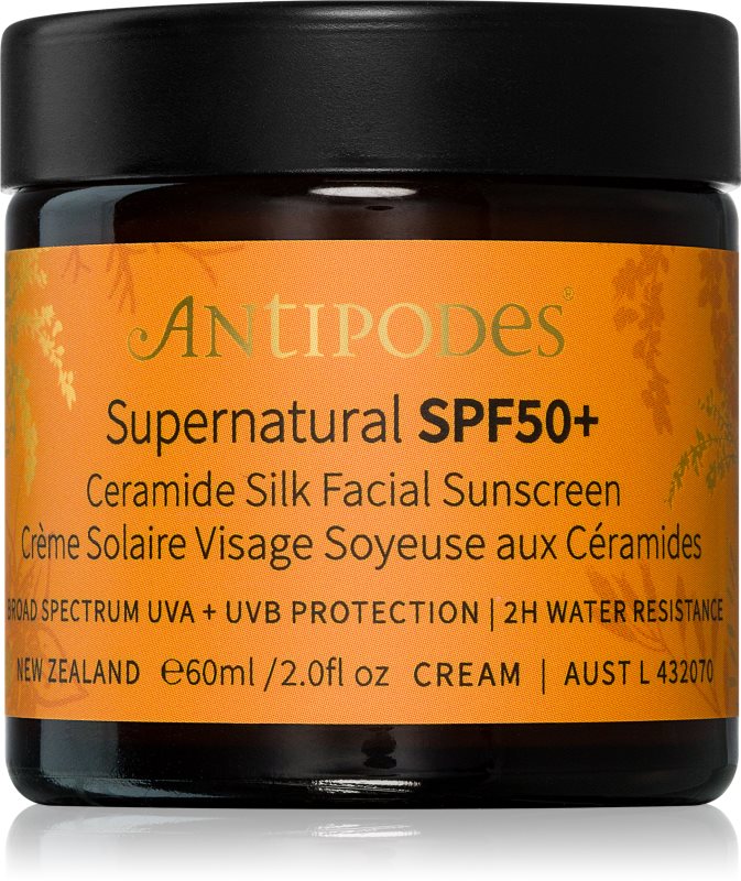 Antipodes Supernatural SPF50+ Ceramide Silk Facial Sunscreen crema protectoare pentru fata cu ceramide