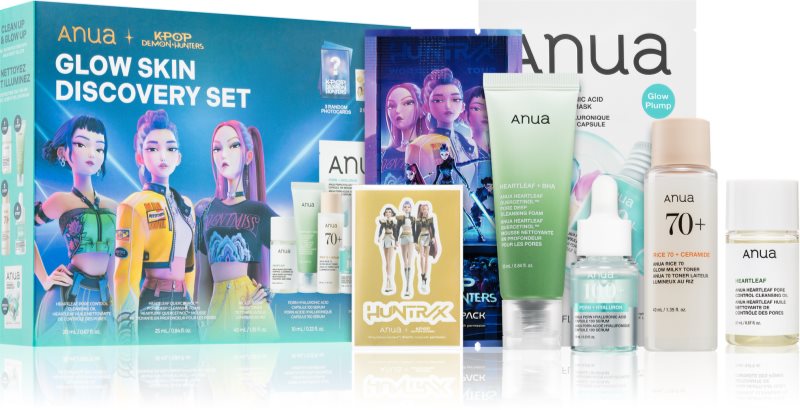 Anua K-Pop Demon Hunters Glow Skin Discovery Set set cadou pentru o piele mai luminoasa