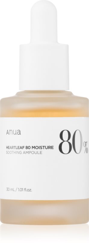 Anua Heartleaf 80% Moisture Ampoule Fiole pentru regenerarea intensă a pielii cu efect calmant 30 ml