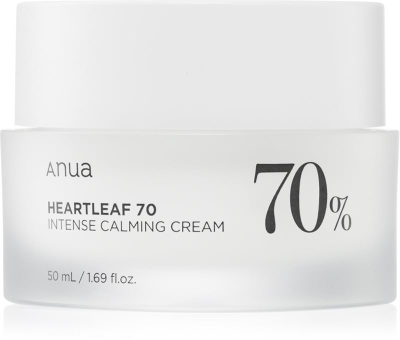 Anua Heartleaf 70% Intense Calming Cream crema intens hidratanta si calmanta pentru toate tipurile de ten, inclusiv piele sensibila 50 ml