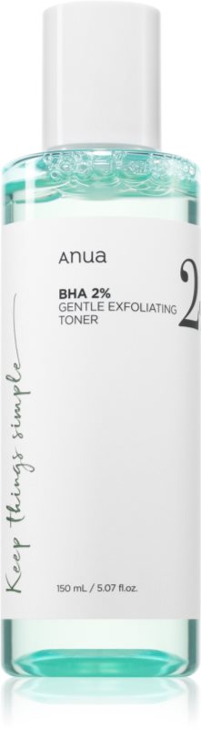 Anua BHA 2% Gentle Exfoliating Toner tonic exfoliant delicat pentru ten acneic 150 ml