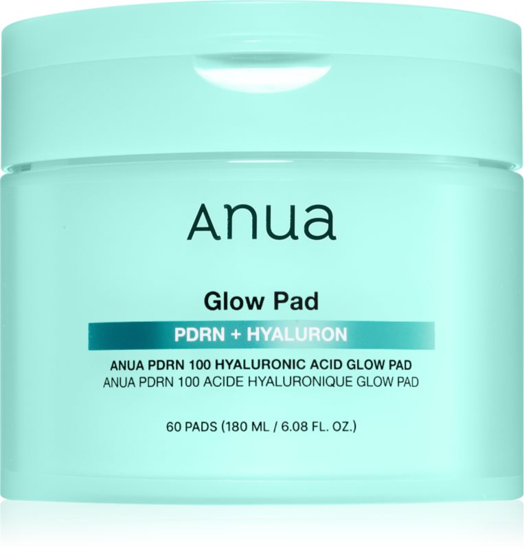 Anua PDRN 100 Hyaluronic Acid Glow Pad dischete de tonifiere pentru hidratare si fermitate 60 buc