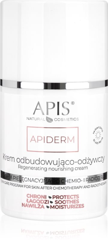 Apis Natural Cosmetics Apiderm crema de zi pentru regenerarea și hrănirea tenului SPF 10 50 ml