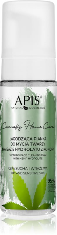Apis Natural Cosmetics Cannabis Home Care spuma de curatat pentru piele uscata spre sensibila 150 ml