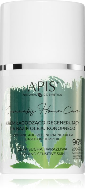 Apis Natural Cosmetics Cannabis Home Care crema hidratanta usoara pentru piele uscata spre sensibila 50 ml