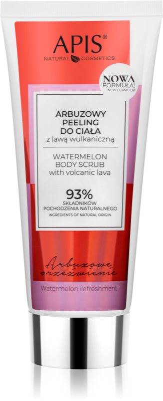 Apis Natural Cosmetics Watermelon Refreshment exfoliant pentru corp with volcanic lava 200 ml