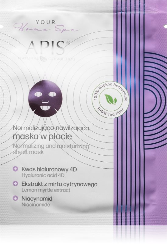 Apis Natural Cosmetics Home Spa mască textilă hidratantă faciale 20 g