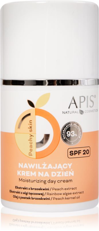 Apis Natural Cosmetics Peachy Skin crema de zi cu efect de hidratare SPF 20 50 ml