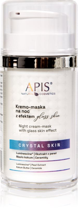Apis Natural Cosmetics Crystal Skin cremă-mască de noapte pentru luminozitate si hidratare 50 ml