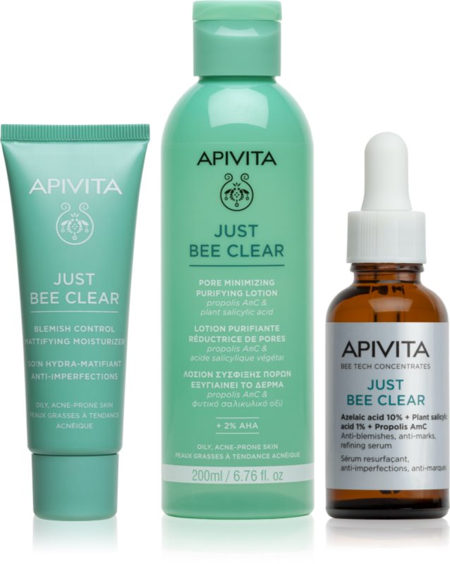 Apivita Just Bee Clear set pentru tenul gras, predispus la acnee