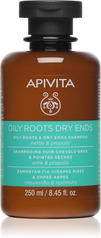 Apivita Oily Roots & Dry Ends Shampoo Sampon pentru scalp gras si fire de par cu terminatii uscate 250 ml