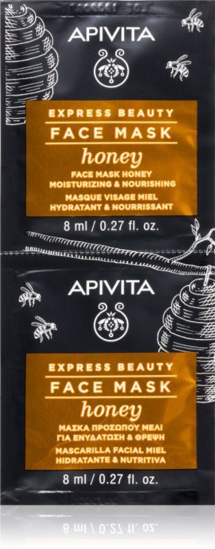 Apivita Express Beauty Nourishing Face Mask Honey masca hranitoare faciale 2x8 ml