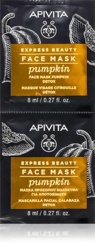 Apivita Express Beauty Detox Face Mask Pumpkin masca faciala detoxifianta 2x8 ml
