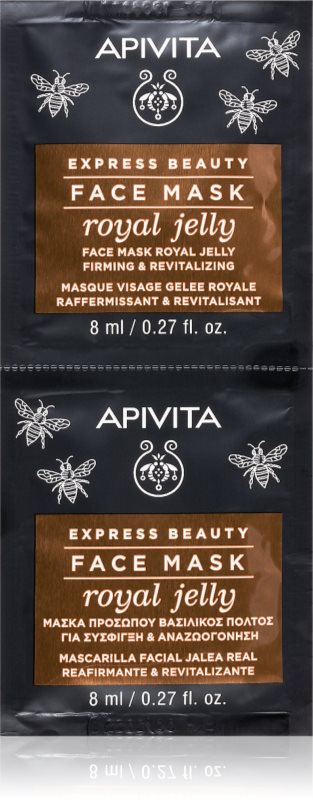 Apivita Express Beauty Anti-aging Face Mask Royal Jelly masca faciala revitalizanta cu efect de întărire 2x8 ml