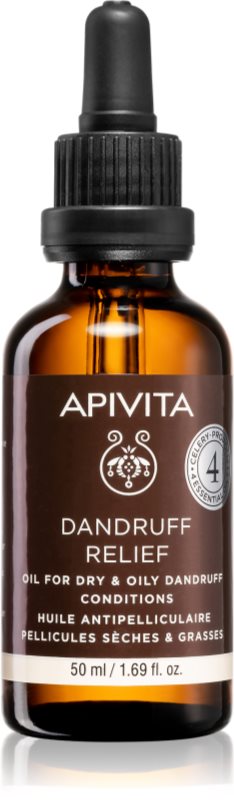 Apivita Dandruff Relief Oil ingrijirea scalpului pentru par gras si cu matreata 50 ml