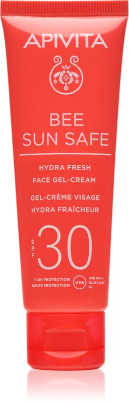 Apivita Bee Sun Safe Hydra Fresh Face Gel-Cream SPF30 crema gel pentru hidratare. SPF 30 50 ml