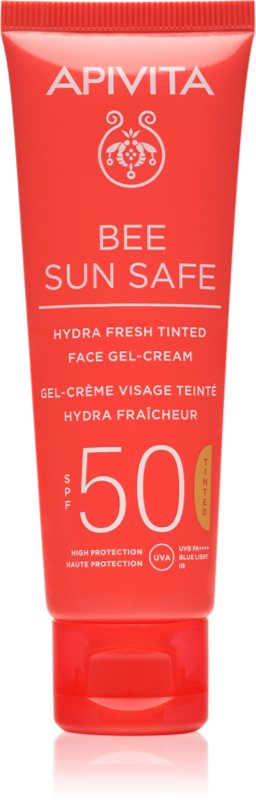 Apivita Bee Sun Safe Hydra Face Tinted Gel-Cream SPF50 gel-cremă cu efect de tonifiere SPF 50 50 ml