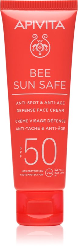 Apivita Bee Sun Safe Anti-Spot and Anti-Age Face Cream SPF 50 crema protectoare impotriva imbatranirii pielii SPF 50 50 ml